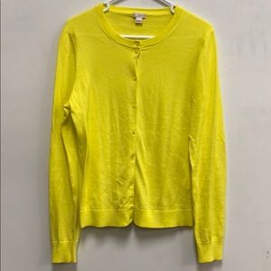 J. Crew Lemon Caryn Cardigan